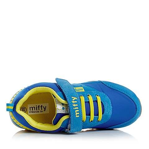 MIFFY/米菲春秋季蓝色绒面皮男中童运动鞋跑步鞋DM0163