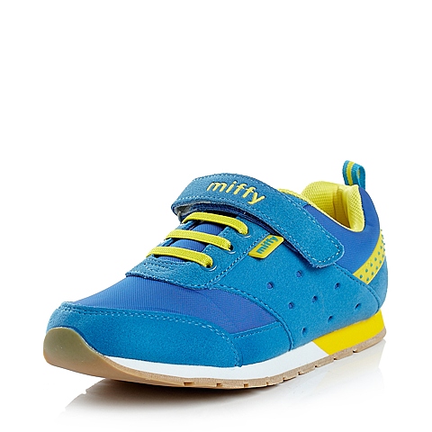 MIFFY/米菲春秋季蓝色绒面皮男中童运动鞋跑步鞋DM0163
