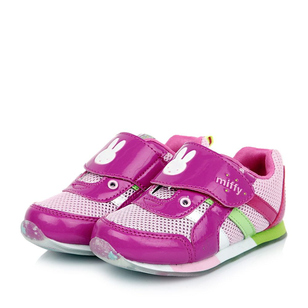MIFFY/米菲童鞋春季新款PU/网布桃红女小童运动鞋跑步鞋DM0297
