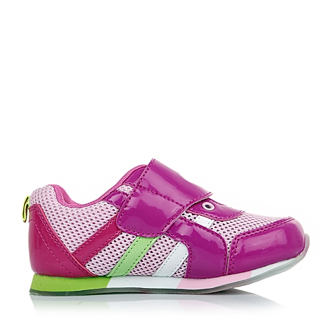 MIFFY/米菲童鞋春季新款PU/网布桃红女小童运动鞋跑步鞋DM0297