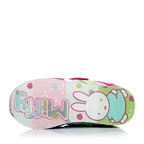MIFFY/米菲童鞋春季新款PU/网布桃红女小童运动鞋跑步鞋DM0297