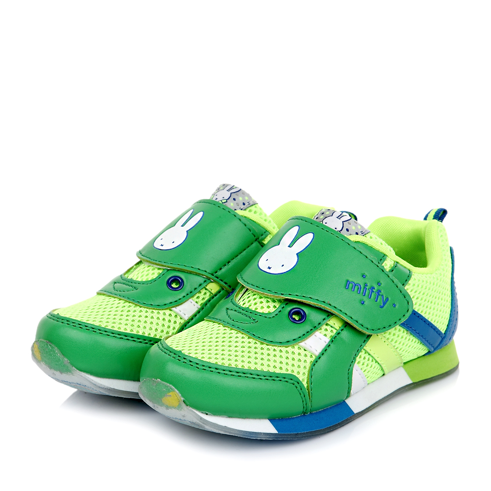 MIFFY/米菲童鞋春季新款PU/网布绿色小童运动鞋跑步鞋DM0297