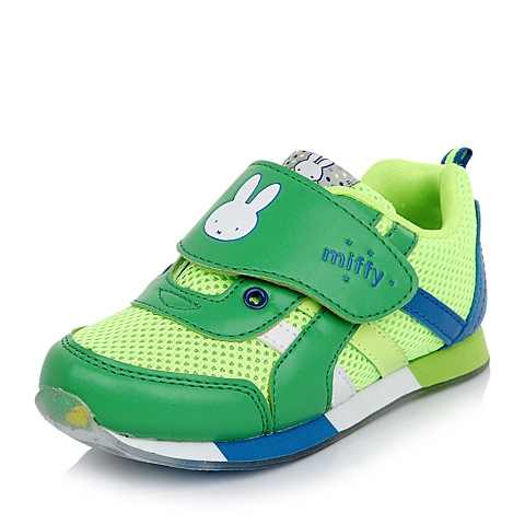 MIFFY/米菲童鞋春季新款PU/网布绿色小童运动鞋跑步鞋DM0297