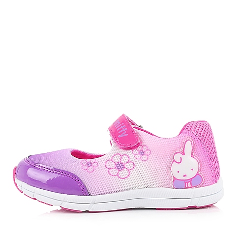 MIFFY/米菲童鞋2015春季新款PU/织物紫色女小童休闲鞋DM0311