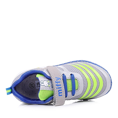 MIFFY/米菲童鞋2015春季新款PU/织物灰色男小童毛毛虫运动鞋跑步鞋休闲鞋DM0236