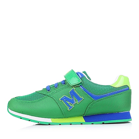 MIFFY/米菲童鞋2015春季新款PU/织物绿色男大童跑步鞋DM0322