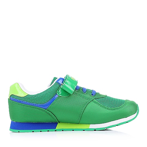 MIFFY/米菲童鞋2015春季新款PU/织物绿色男大童跑步鞋DM0322