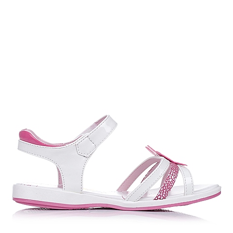 MIFFY/米菲童鞋2015年夏季新款PU革白色女小童时尚凉鞋DM0387