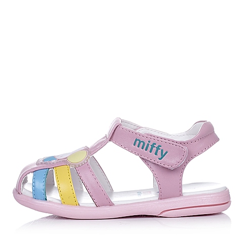 MIFFY/米菲童鞋2015夏季新款牛皮粉色女婴幼童时尚凉鞋DM0383