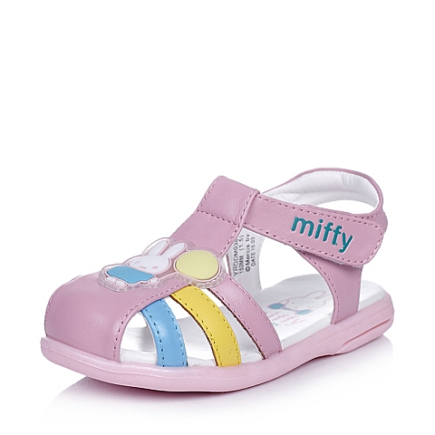 MIFFY/米菲童鞋2015夏季新款牛皮粉色女婴幼童时尚凉鞋DM0383