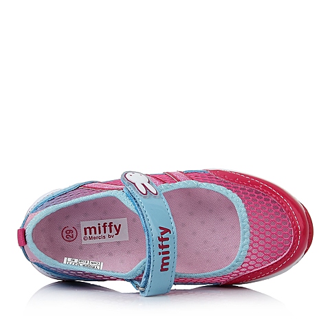 MIFFY/米菲童鞋2015夏季新款PU/纺织物拼色女小童时尚运动鞋DM0371