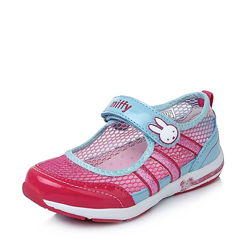 MIFFY/米菲童鞋2015夏季新款PU/纺织物拼色女小童时尚运动鞋DM0371