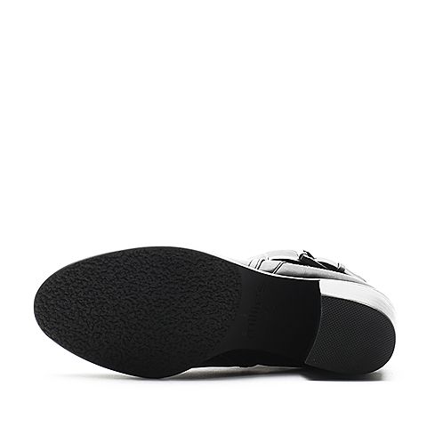 millie's/妙丽冬季专柜同款牛皮时尚皮带扣高跟女短靴LQE59DD6