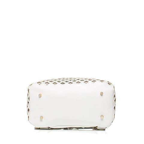 millie's/妙丽春专柜同款白色时尚镂空休闲双肩背包X0465AX6