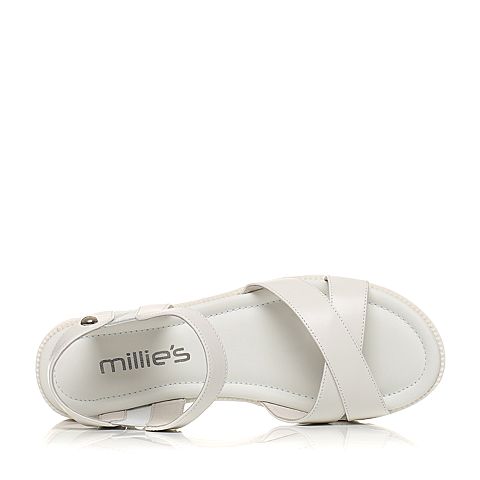 millie's/妙丽夏季专柜同款牛皮时尚休闲女凉鞋LF605BL7
