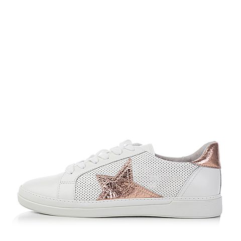 millie's/妙丽秋季新款牛皮/羊皮时尚女休闲鞋小白鞋LF318CM7