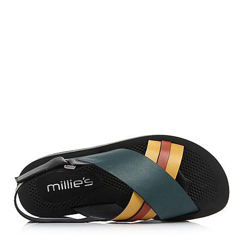 millie's/妙丽夏季专柜同款牛皮时尚厚底女凉鞋LU205BL8