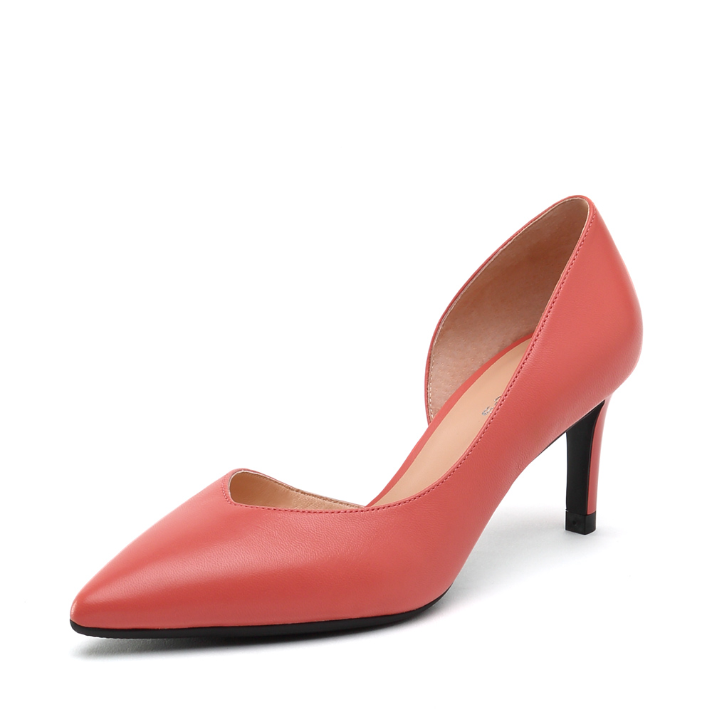 millies/妙丽2019春专柜同款羊皮时尚通勤高跟女单鞋ly423aq9