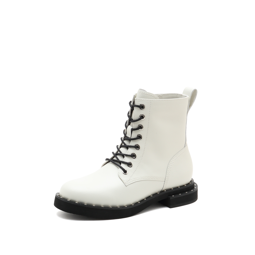 millie's/妙丽2021冬商场同款牛皮休闲马丁靴女短靴SCX21DD1