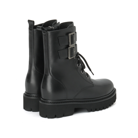 millie's/妙丽2021冬季新款牛皮时尚马丁靴女中靴0755DDZ1