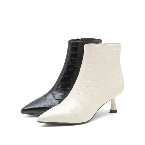 millie's妙丽2021冬商场同款牛皮时尚优雅细跟女短靴SAT22DD1
