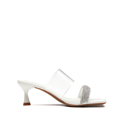 millie's妙丽2022夏商场同款镶钻时尚优雅高跟女凉拖鞋SBC12BT2