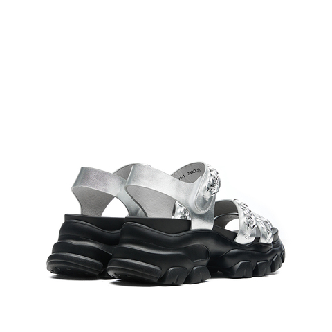 millie's/妙丽2022夏商场同款牛皮时尚休闲厚底女凉鞋576-1BL2