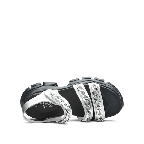 millie's/妙丽2022夏商场同款牛皮时尚休闲厚底女凉鞋576-1BL2