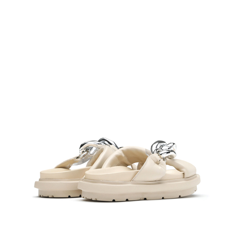 millie's/妙丽2022夏季新款羊皮时尚休闲女凉拖鞋50001BT2