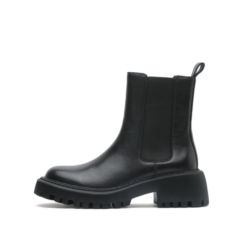 millie's/妙丽2022冬商场同款牛皮时尚烟筒女中靴20C02DZ2