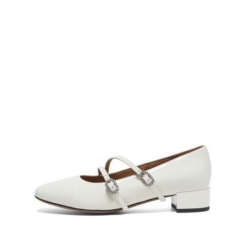 millie's妙丽2023春商场同款漆牛皮复古风玛丽珍女单鞋85001AQ3