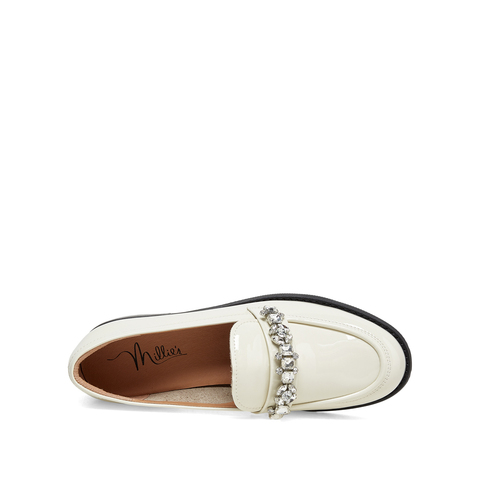 millie's妙丽2023春商场同款漆牛皮闪钻乐福鞋女单鞋SIK13AA3