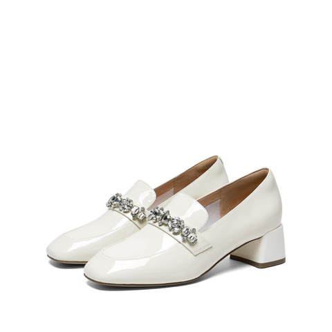 millie's妙丽2023春商场同款漆牛皮简约乐福鞋女单鞋SIR12AA3