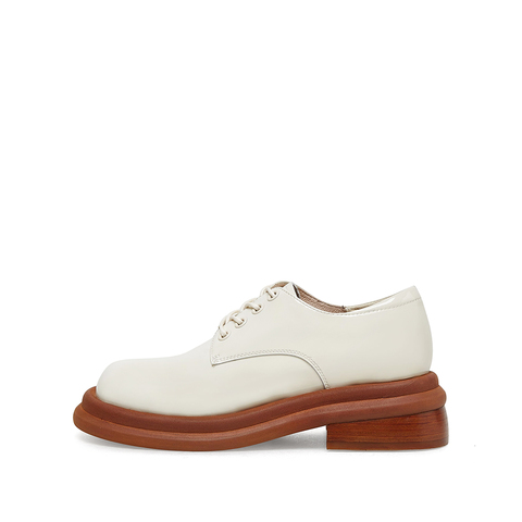 millie's/妙丽2023春商场同款牛皮英伦风布洛克女单鞋03311AM3