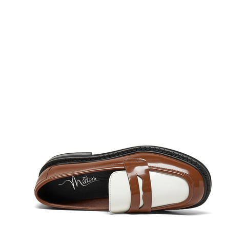 millie's妙丽2023春季新款牛皮学院风乐福鞋女单鞋55169AA3