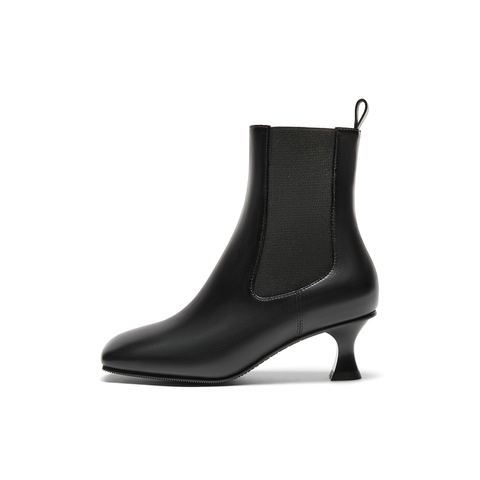 millie's妙丽2023冬新牛皮时尚百搭简约细跟女短靴LBG62DZ3