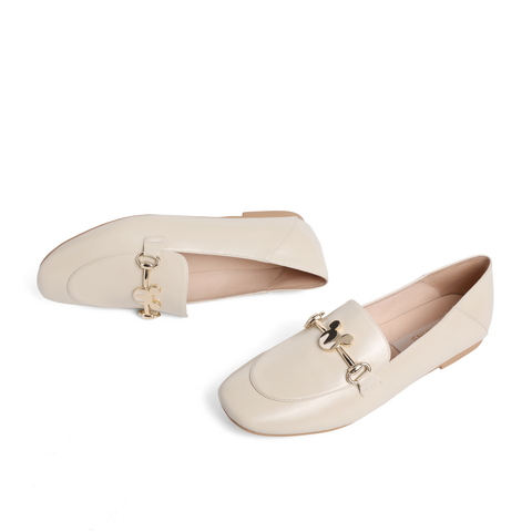 15mins2021春新商场同款简约套脚马衔扣休闲单鞋UK502AA1