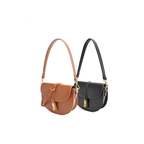 15MINS复古格子马鞍包2021冬新商场同款时尚斜跨女包X1838DX1