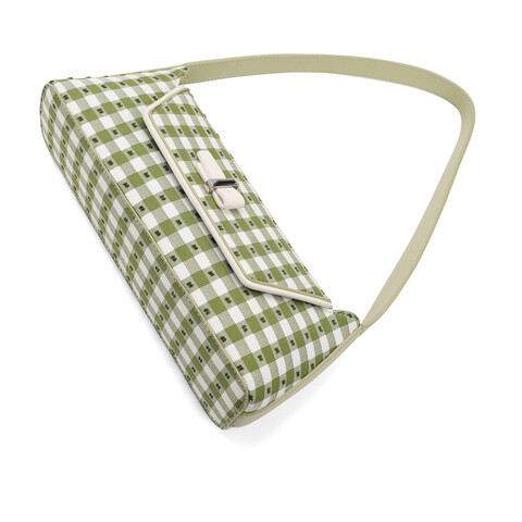 15mins高雅格纹2022夏商场同款OL通勤腋下包单肩包X1935BX2