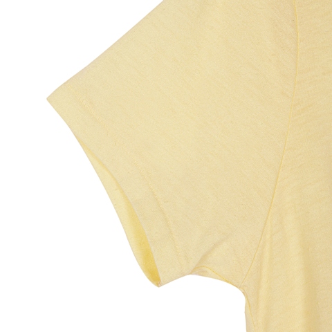 MOUSSY 专柜同款 女款黄色字母图案圆领短袖T恤0106SQ90-1630