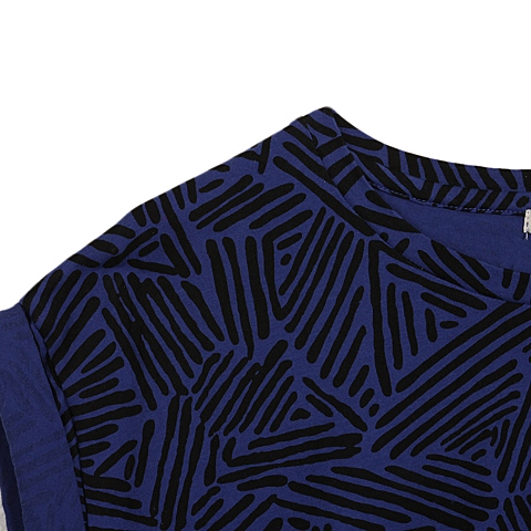 MOUSSY 专柜同款 女款蓝色印花短袖T恤0106AG90-5040