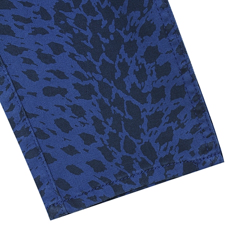 MOUSSY 专柜同款 女款蓝色豹纹点中底腰铅笔长裤0106SW30-0110