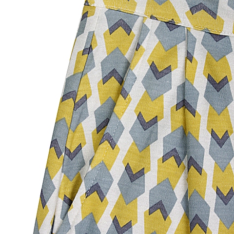 MOUSSY 专柜同款 女款黄色几何图案中腰哈伦长裤0106SN80-3130