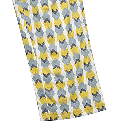 MOUSSY 专柜同款 女款黄色几何图案中腰哈伦长裤0106SN80-3130