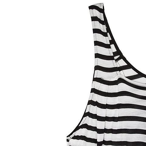 MOUSSY 专柜同款 女款黑白条纹背心连衣裙0106AV80-6290