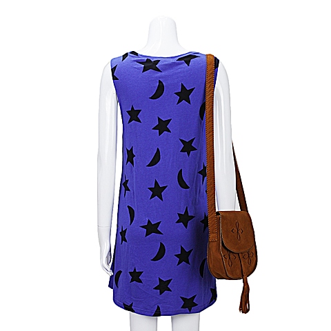 MOUSSY 专柜同款 女款五星图案无袖连衣裙0106SF80-0780