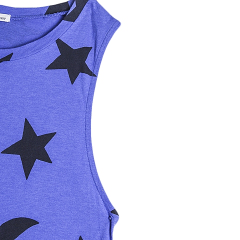 MOUSSY 专柜同款 女款五星图案无袖连衣裙0106SF80-0780