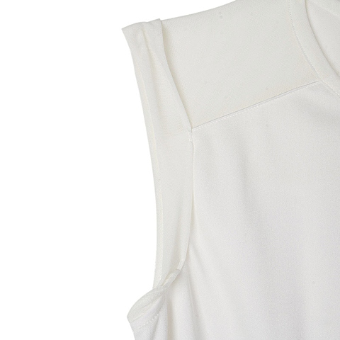 MOUSSY 专柜同款 女款白色网面拼接连衣裙0106SY30-0790