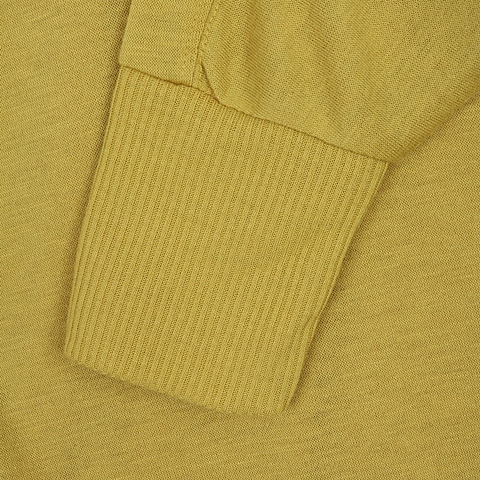 MOUSSY 专柜同款 女款姜黄色蝙蝠袖圆领针织衫0106SA80-0950