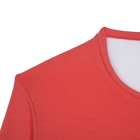 MOUSSY 专柜同款 女款橘色圆领背后透视针织衫0106SA80-0960